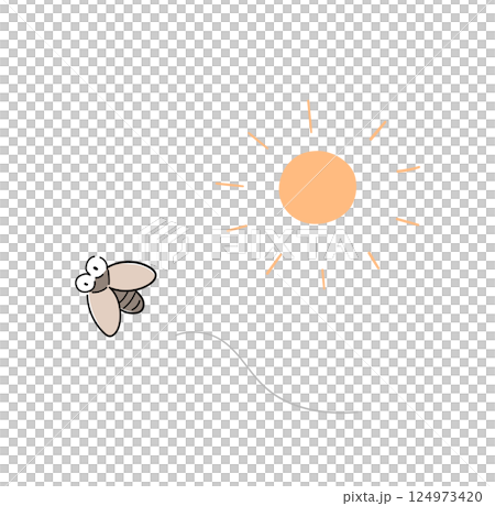 簡單的蟬和太陽 124973420