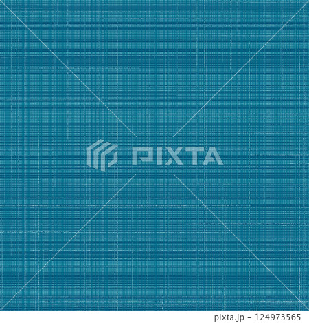 布生地和風テクスチャー素材イラスト　藍染風の着物柄　青緑色　麻布イメージ 124973565