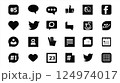 SNS・コミュニケーション系アイコンセット 124974017