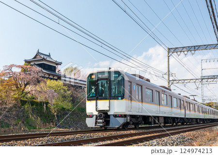 大和郡山城と近鉄橿原線 大和郡山城と近鉄橿原線 124974213
