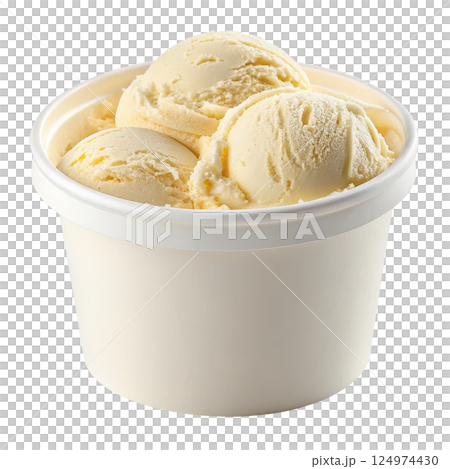 Tempting Scoop of Creamy Vanilla Ice Cream Tempting Scoop of Creamy Vanilla Ice Cream 124974430