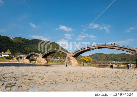【錦帯橋と岩国城】 【錦帯橋と岩国城】 124974524