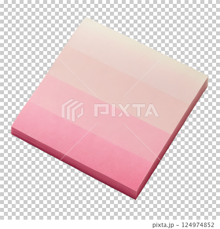 A minimalist pastel colored sticky note with a soft gradient 124974852