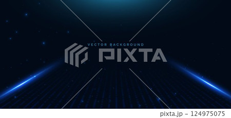 Futuristic speed lines glowing on dark blue background. Communication concept innovation. Futuristic speed lines glowing on dark blue background. Communication concept innovation. 124975075