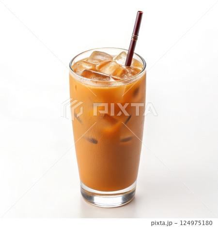 Thai Iced Tea in a Glass Thai Iced Tea in a Glass 124975180