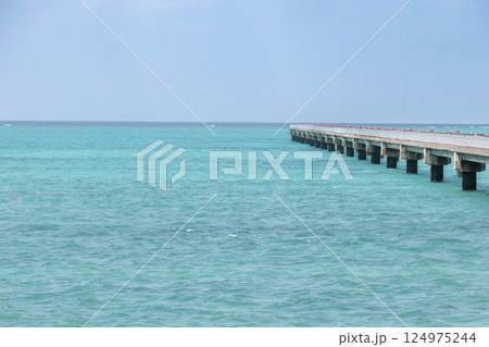宮古島 17END　コバルトブルーの海と青い空 124975244
