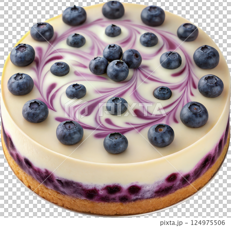 Blueberry Cheesecake with Swirled Frosting 124975506
