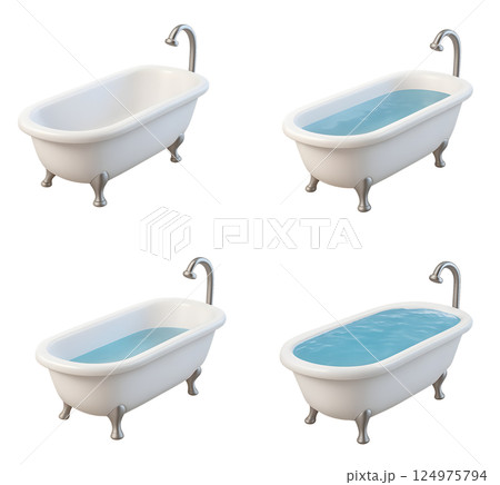 バスタブのセット 124975794