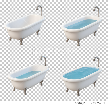 バスタブのセット 124975794