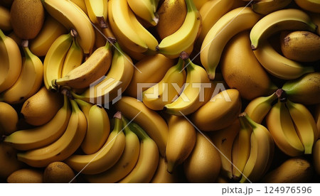 画面いっぱいに広がるバナナ 画面いっぱいに広がるバナナ 124976596