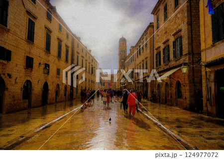 中世の面影を残すヨーロッパのの旧市街 124977072