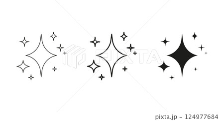 Sparkles And Stars Line And Solid Icon Set. Shiny Starburst And Glitter Symbol Collection. Isolated Vector Illustration Sparkles And Stars Line And Solid Icon Set. Shiny Starburst And Glitter Symbol Collection. Isolated Vector Illustration 124977684
