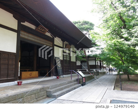 世田谷区の九品仏浄真寺にある三仏堂（下品堂前から上品堂・中品堂方向を撮影） 124979140
