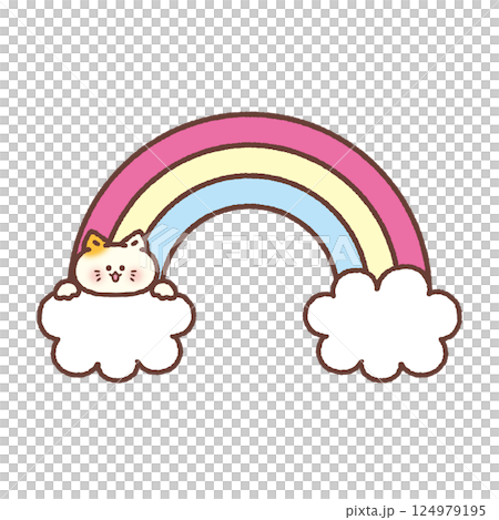 彩虹和貓 124979195