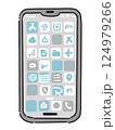 スマートフォンブルー系 124979266