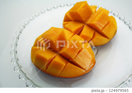 カットしたマンゴー 124979565