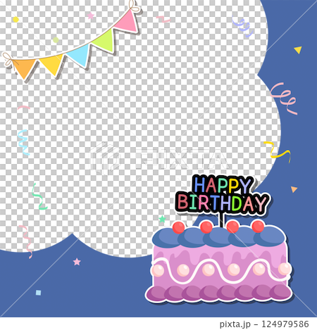 Frame design to celebrate a birthday Frame design to celebrate a birthday 124979586