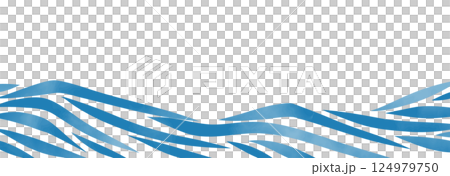 波浪水彩插圖1 124979750