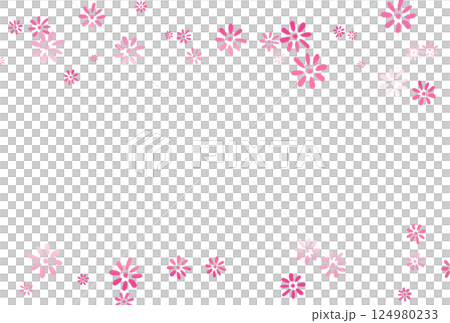 華やかなピンクの花のシンプルな背景 124980233