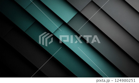 A striking visual featuring a black background illuminated by vertical teal gradient lines. Generative AI	 124980251