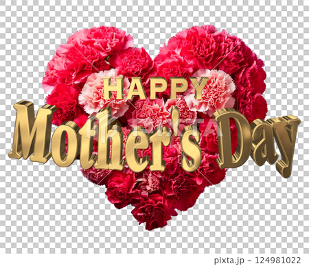 3DCG文字「Happy Mother's Day」母の日 124981022