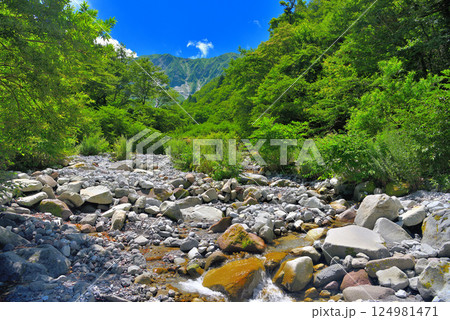 中国地方・大山隠岐国立公園・大神山神社奥宮・荒涼とした賽の河原と大山のイメージ・鳥取県大山町(2) 124981471