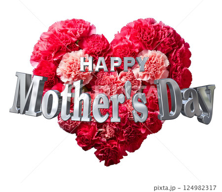 3DCG文字「Happy Mother's Day」母の日 124982317