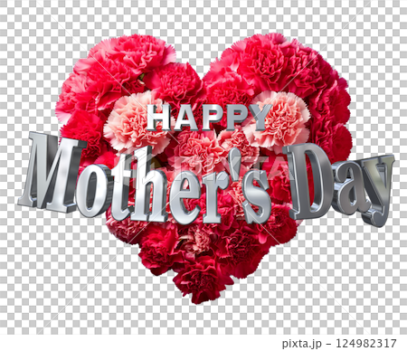 3DCG文字「Happy Mother's Day」母の日 124982317