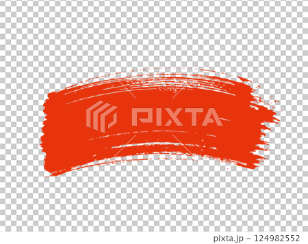 用朱墨有力地畫出的水平線 124982552