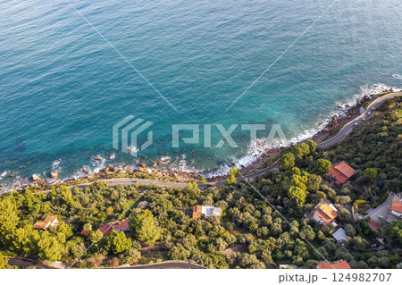 coastline and road near the sea. coastline and road near the sea. 124982707