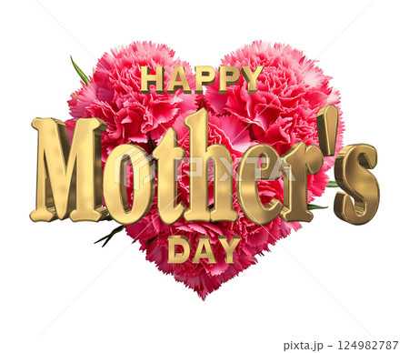 3DCG文字「Happy Mother's Day」母の日 124982787