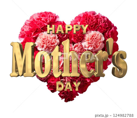 3DCG文字「Happy Mother's Day」母の日 124982788