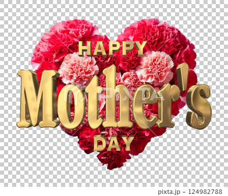 3DCG文字「Happy Mother's Day」母の日 124982788