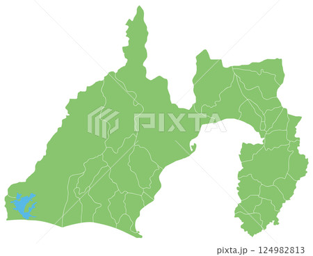 分割できる静岡県地図 分割できる静岡県地図 124982813