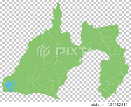Dividable Shizuoka Prefecture Map Dividable Shizuoka Prefecture Map 124982813