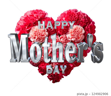 3DCG文字「Happy Mother's Day」母の日 124982906