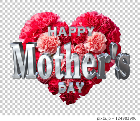 3DCG文字「Happy Mother's Day」母の日 124982906