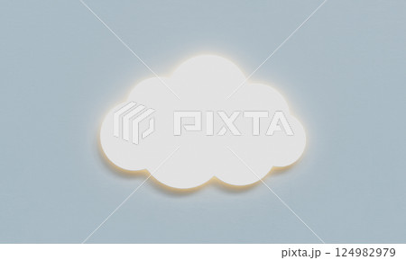Cloud Shaped Wall Lights. 3D Rendering Cloud Shaped Wall Lights. 3D Rendering 124982979