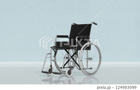Modern Medical Wheelchair. 3D Rendering. 124983099