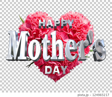 3DCG characters "Happy Mother's Day" Mother's Day 3DCG characters "Happy Mother's Day" Mother's Day 124983217