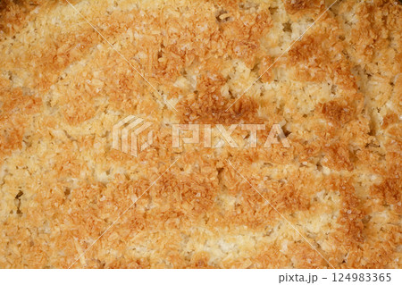 Baked batter texture 124983365