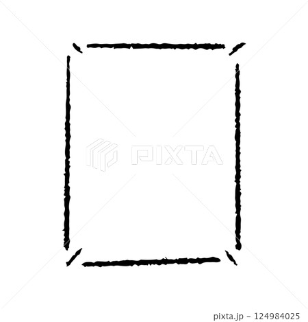 手描きのカクカクの吹き出し 手描きのカクカクの吹き出し 124984025