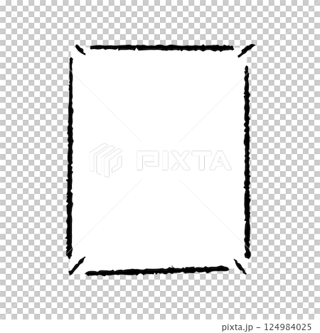 手描きのカクカクの吹き出し 手描きのカクカクの吹き出し 124984025
