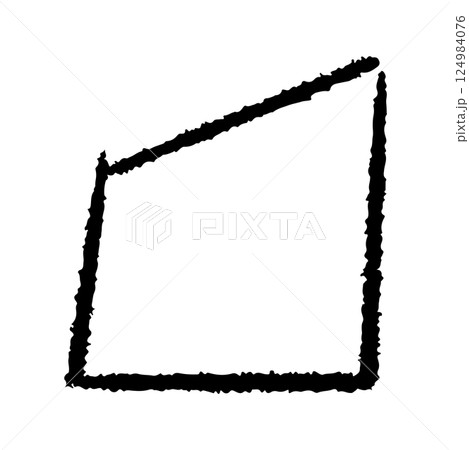 手描きのカクカクの吹き出し 手描きのカクカクの吹き出し 124984076