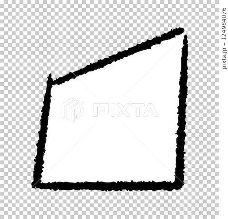 手描きのカクカクの吹き出し 手描きのカクカクの吹き出し 124984076