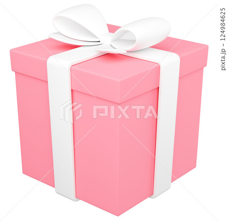 3Dイラスト_プレゼント_ピンク 124984625