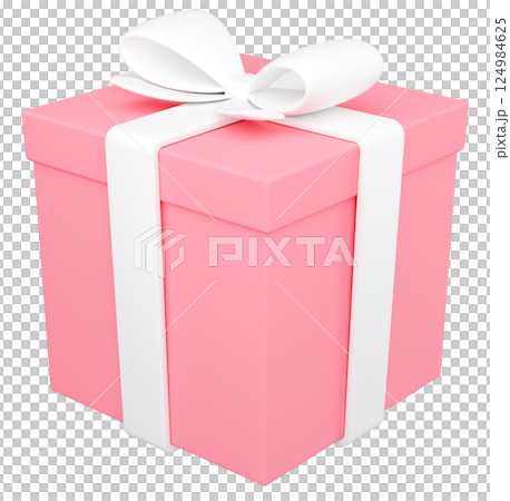 3Dイラスト_プレゼント_ピンク 124984625