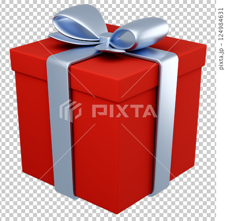 3Dイラスト_プレゼント_赤 124984631