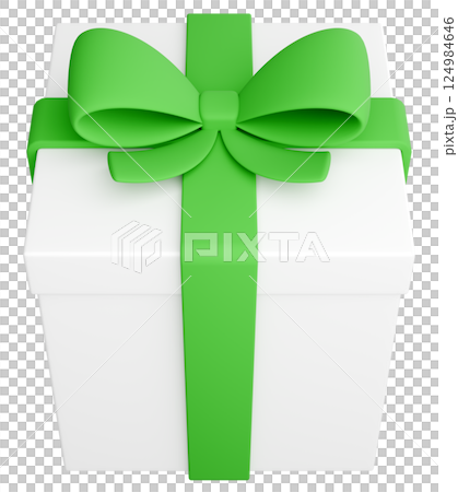 3Dイラスト_プレゼント_緑 3Dイラスト_プレゼント_緑 124984646