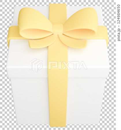 3D illustration_present_yellow 124984650